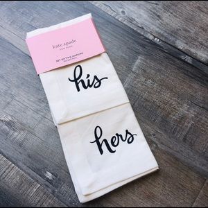 NWT Kate Spade new york 2-Pc. His & Hers Napkins